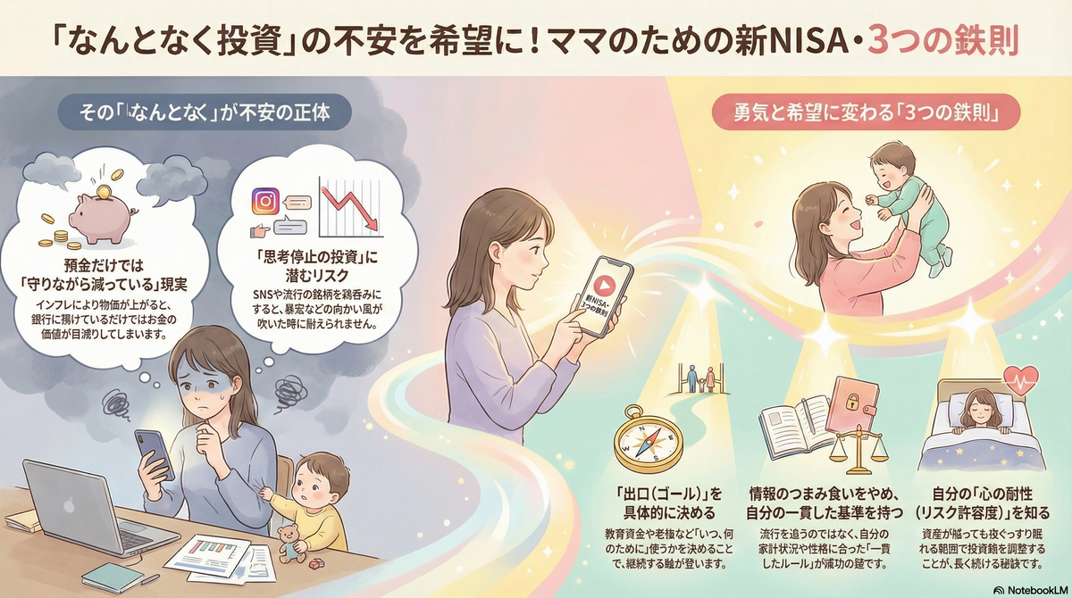 「NISAで損したくない」あなたへ
資産形成を失敗させないための3つの鉄則