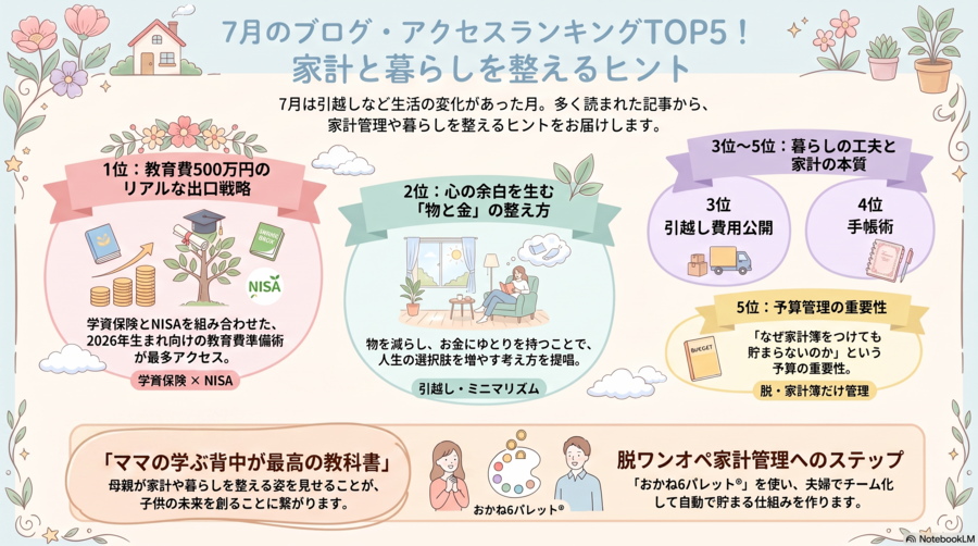 7月のブログ・アクセスランキングTOP5！