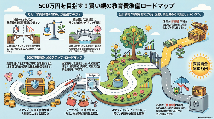 2026年に0歳児がいるケース、私ならこう貯める！目標500万円のリアルな出口戦略