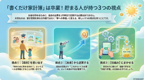 【第1回】まだ家計簿で消耗してない⁉️貯まる土台を作るための「3つの視点」