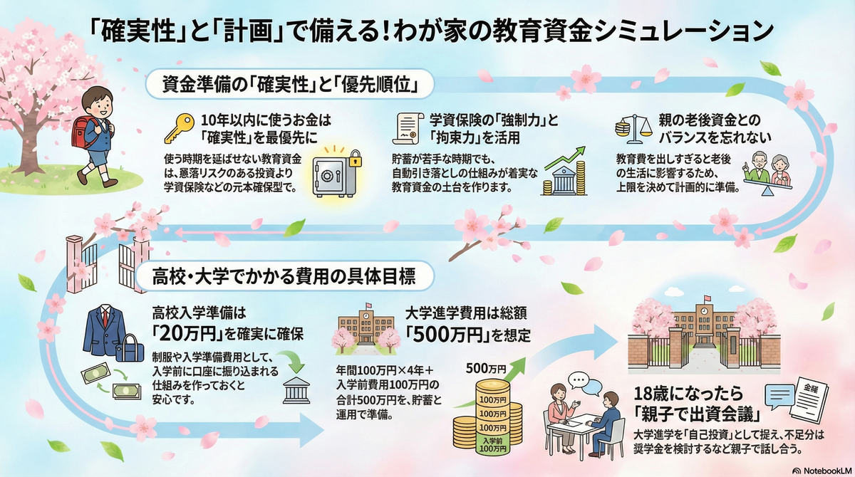 我が子は今年13歳7歳の【高校・大学】教育費をどんな計画で考えてるのか？