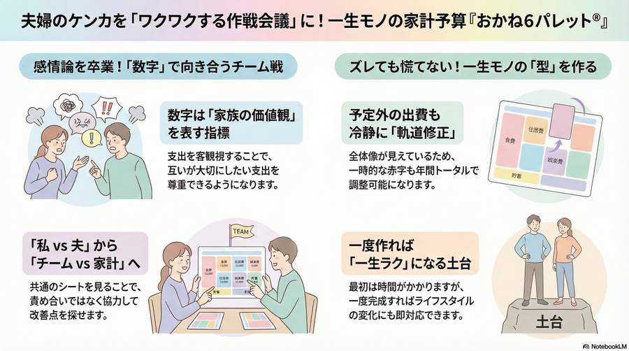 お金を使い過ぎてもすぐに軌道修正できる！
『おかね6パレット®』で作る「一生モノの家計予算」とは？