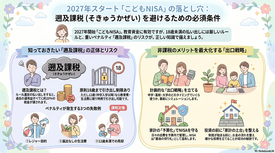 2027年スタート「こどもNISA」の落とし穴
12歳・18歳未満の払い出しで「遡及課税」を避けるための必須条件